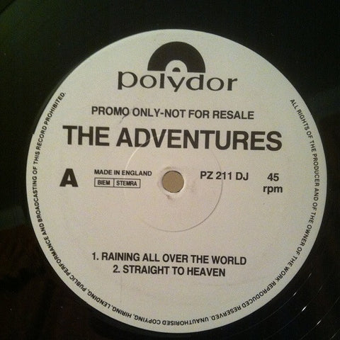Adventures ‎– Raining All Over The World 12" Promo