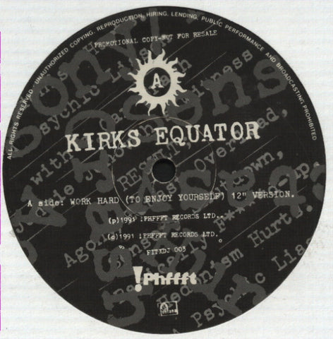 Kirks Equator ‎– Work Hard 12" Promo
