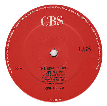 Real People – Let Me In 12" Promo